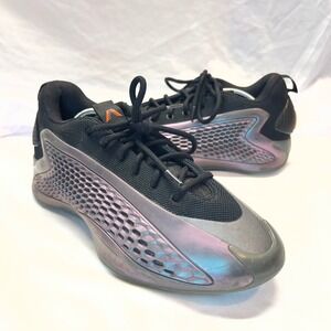 Adidas AE 1 Low Mural Anthony Edwards Basketball Shoes Black Purple JQ8885 Mens